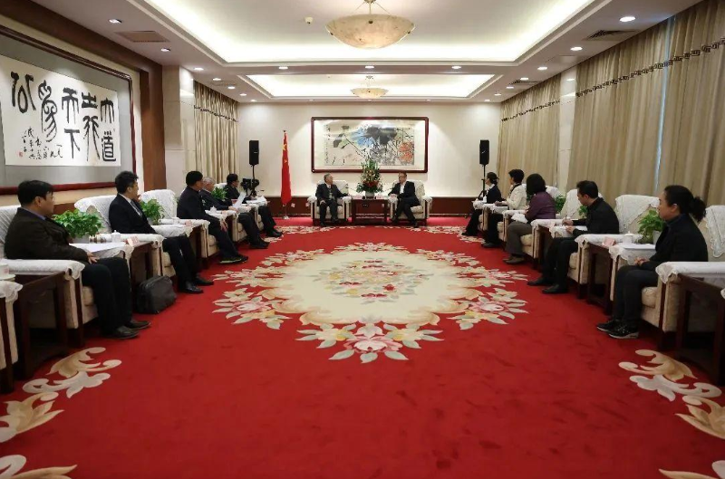 全國人大常委會副委員長、民革中央主席鄭建邦會見臺灣奇美集團(tuán)董事長許春華